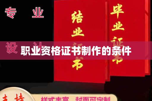 岐山职业资格证书制作的条件